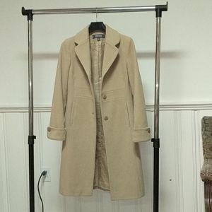 Kenneth Cole Reaction Tan Wool Peacoat